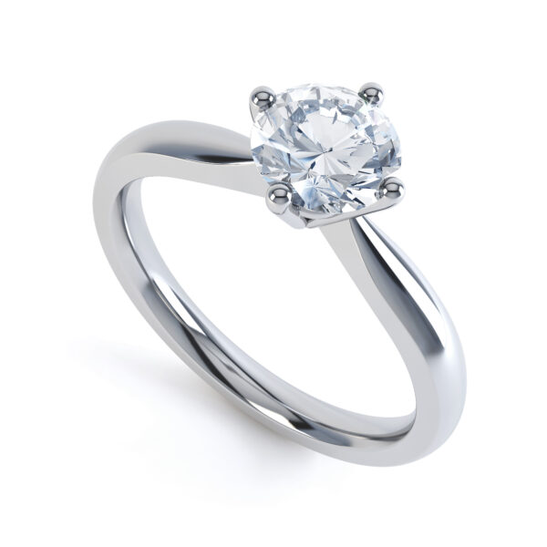 Claw Round Solitaire Engagement Ring