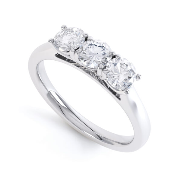3 Stone Beautiful Engagement Ring