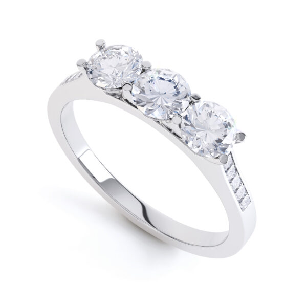 3 Stone Beautiful Engagement Ring