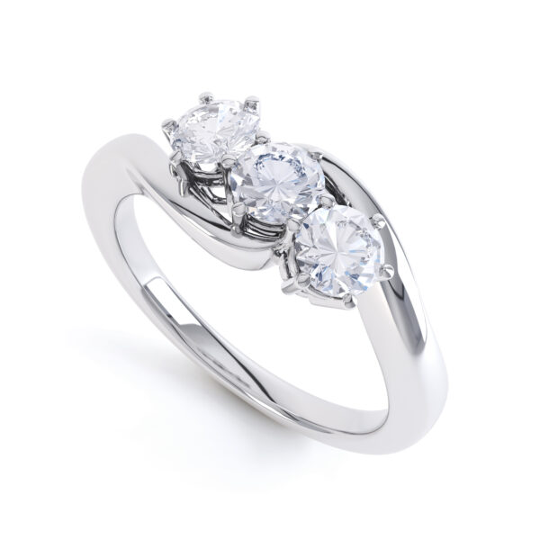 3 Stone Beautiful Engagement Ring