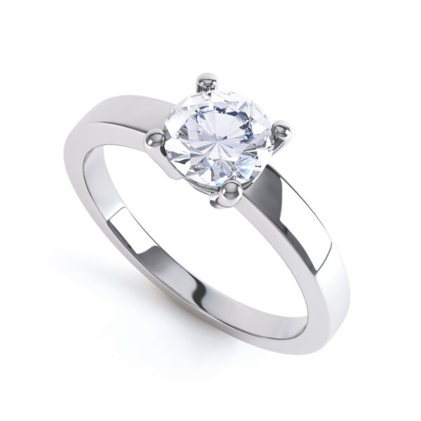 Round Single Stone Engagement Ring