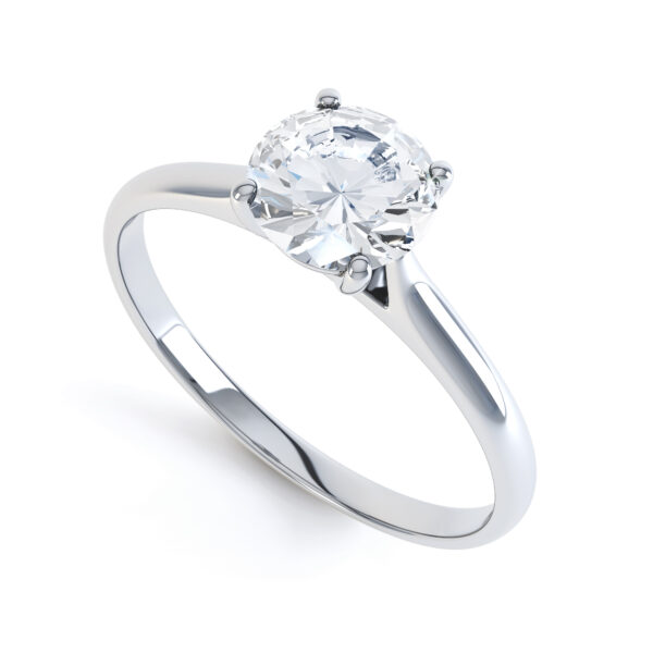Round Single Stone Engagement Ring
