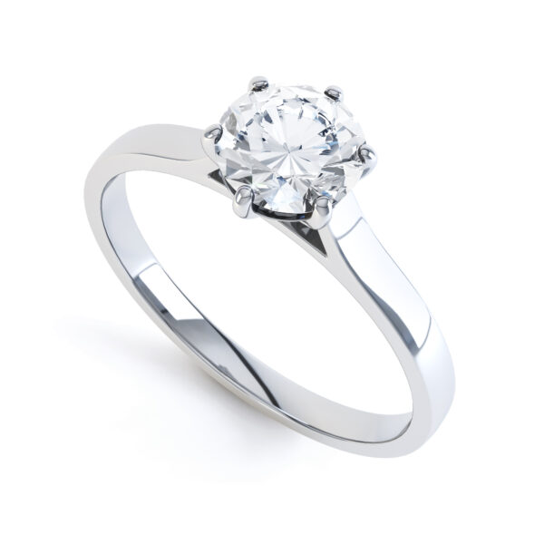 Round Single Stone Engagement Ring