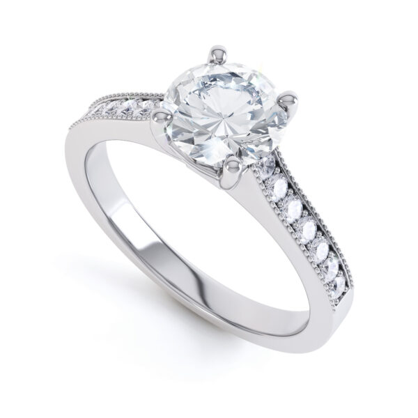 Beautiful Shoulders Set Engagement Ring