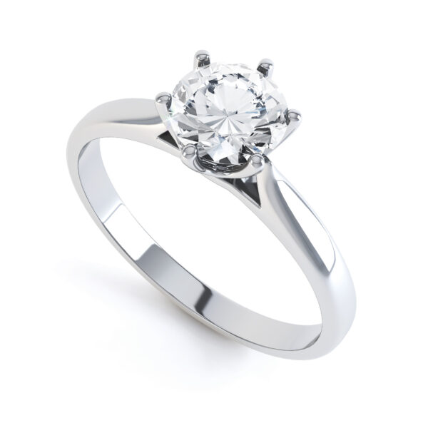 Round Single Stone Engagement Ring