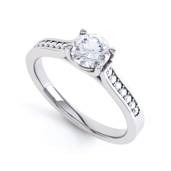 Beautiful Shoulders Set Engagement Ring