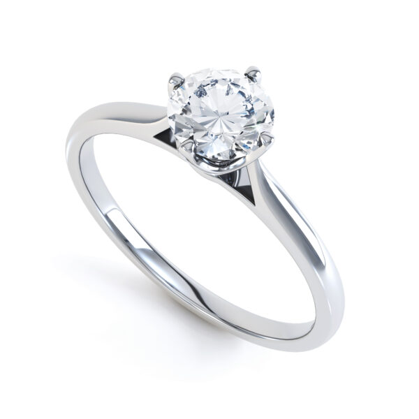 Round Single Stone Engagement Ring