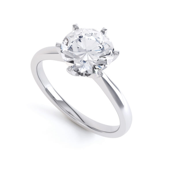 Round Single Stone Engagement Ring