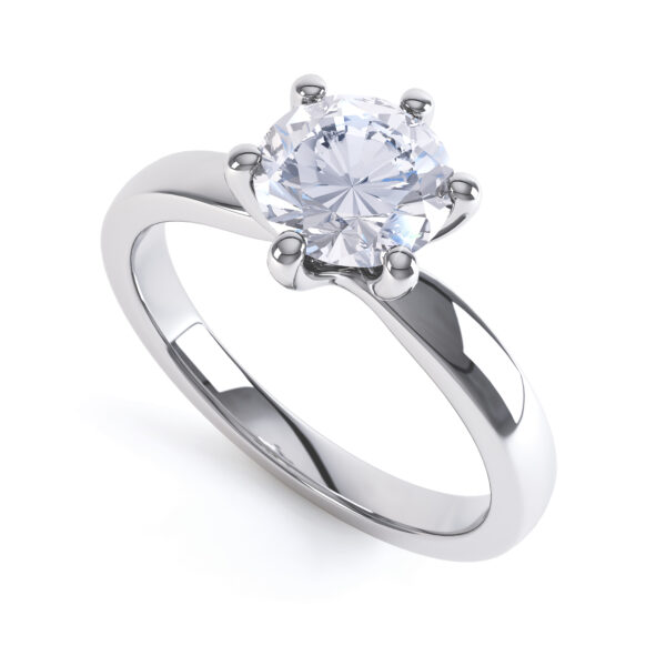 Round Single Stone Engagement Ring