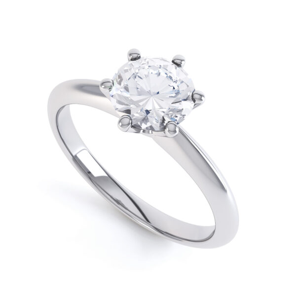 Round Single Stone Engagement Ring