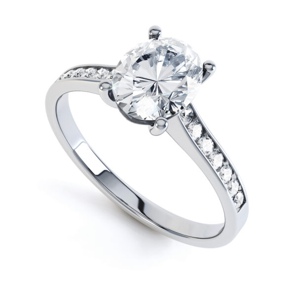 Beautiful Set Shoulders Engagement Ring