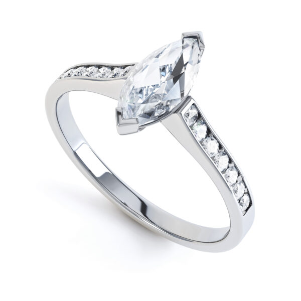 Beautiful Shoulders Set Engagement Ring