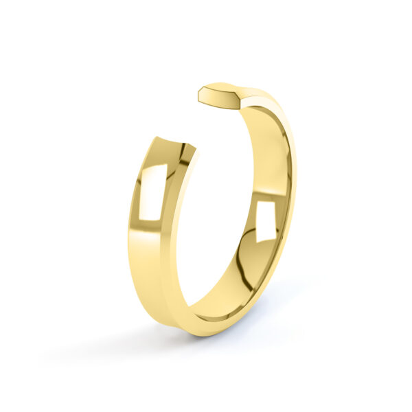 Concave Cut Wedding Ring