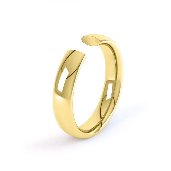 Court Profile Cut Wedding Ring