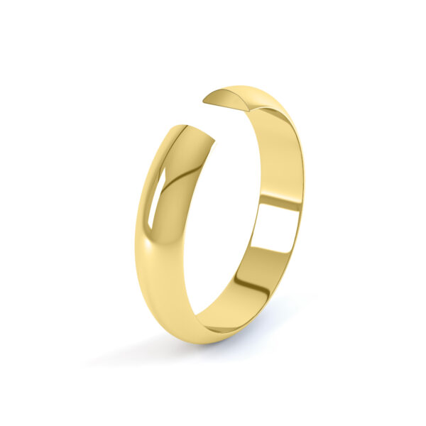 D Shape Flat Cut Wedding Ring