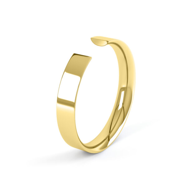 Flat Court Cut Wedding Ring