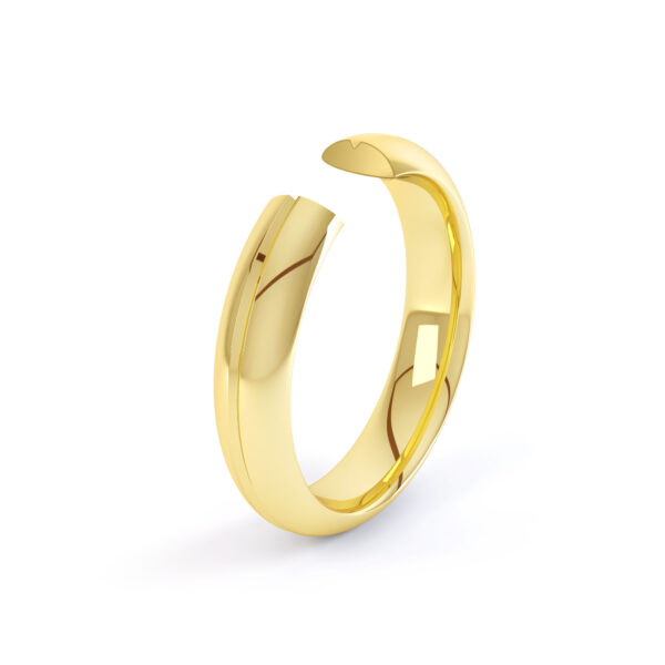 Paris Grooved Cut Wedding Ring