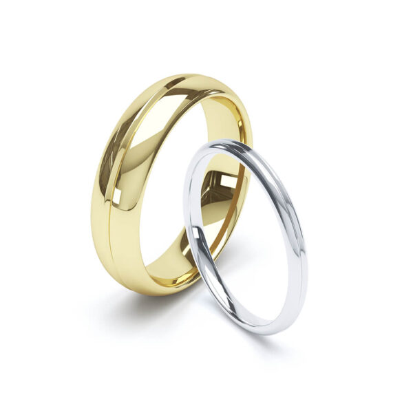Paris Grooved Wedding Ring